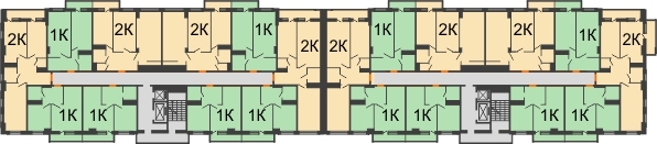 Планировка 10 этажа в доме Литер 3 в ЖК Грин парк