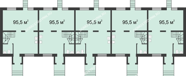 Планировка 1 этажа в доме 3 типа в Микрогород Стрижи