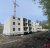 Ход строительства дома 11б в ЖД По ул. Чайкиной -
