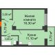 1 комнатная квартира 40,6 м² в ЖК Сокол Градъ, дом Литер 3 - планировка