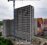 Ход строительства дома 12 в ЖК Прео-8 -