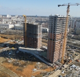 Ход строительства дома 1 в ЖК Голос Заря -