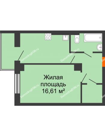 1 комнатная квартира 41 м² в ЖК Сокол Градъ, дом Литер 1 (8)