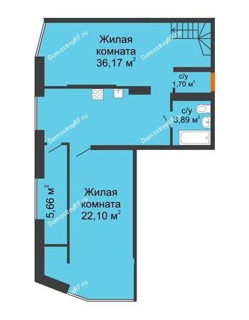 3 комнатная квартира 131,65 м² в ЖК Мозаика, дом Литер 4