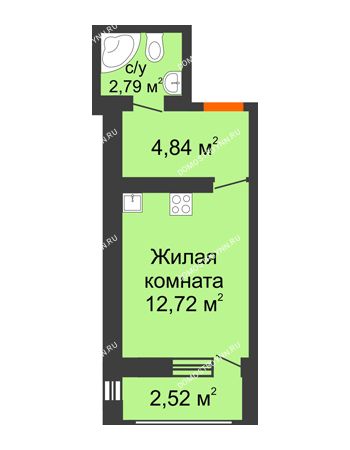 Студия 22,87 м² в ЖК Москва Град, дом № 61