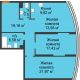 3 комнатная квартира 91,22 м², ЖК Atlantis (Атлантис) - планировка