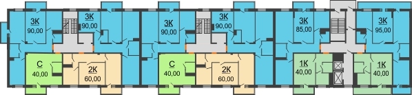 Планировка 3 этажа в доме 2 очередь в ЖК Боярский двор Премиум