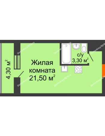 Студия 27 м² в ЖК Левенцовка парк, дом Корпус 8-5