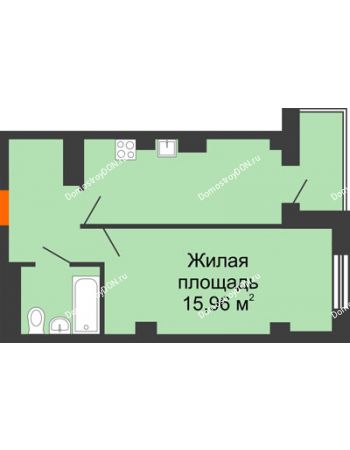 1 комнатная квартира 37,35 м² в ЖК Сокол Градъ, дом Литер 2