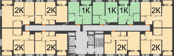 Планировка 16 этажа в доме Корпус 5.1 в ЖК Озерный парк