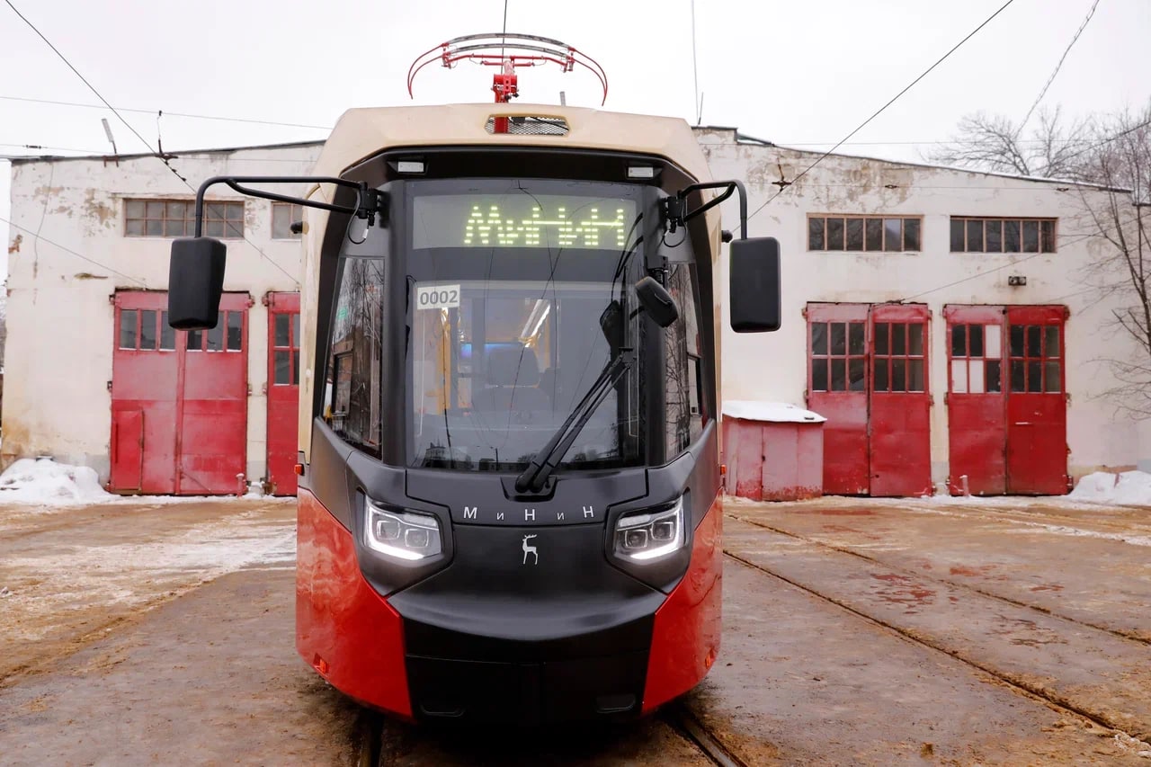 Трамвай «МиНиН» вышел на линию в тестовом режиме в Нижнем Новгороде