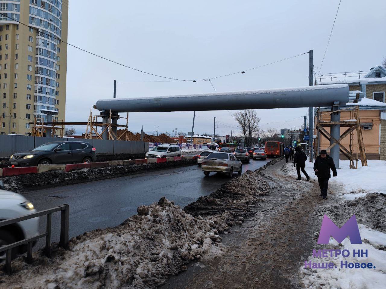 Завершился монтаж крупной эстакады в районе строительства метро на Сенной площади - фото 1