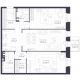 3 комнатная квартира 79,3 м² в ЖК Veren Village Стрельна, дом Корпус Западный - планировка