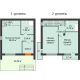 2 комнатный таунхаус 91 м² в КП Панорама, дом Гангутская, 19 (таунхаусы 91м2) - планировка