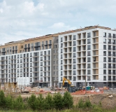 Ход строительства дома 5 в ЖК Брусника в Академическом -