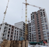 Ход строительства дома № 57, 1 этап, секция 1,2 в ЖК Перемена -